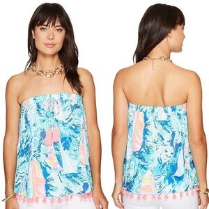 Lilly Pulitzer Multicolor Strapless Top